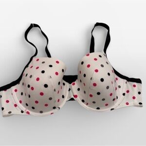 Cacique 46C Polka Dot Underwire Bra | Plus Size Lane Bryant Lingerie